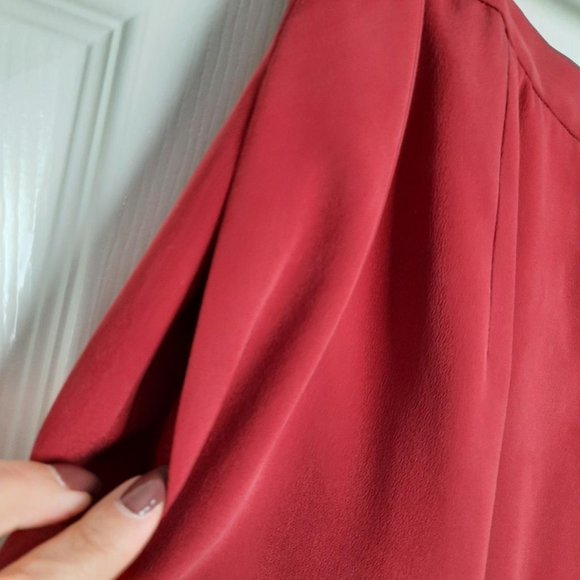 HP⭐ Jones New York Petite 2-Piece Silk Cinnamon / Rust Dress Suit Size 8P - Picture 6 of 11